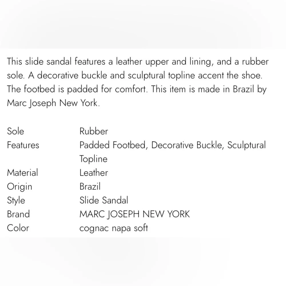 NWT..WOMENS MARC JOSEPH LEATHER SLIDE SANDALS - Picture 9 of 13